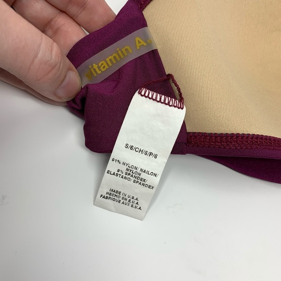 Vitamin A purple bandeau bikini top size small - Picture 3 of 3